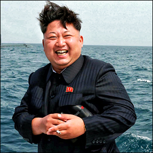 Kim Jong Un Smoking via KCNA [Fair Use]